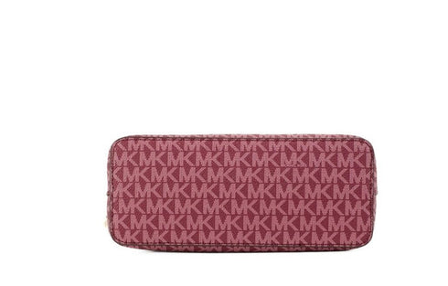 Michael Kors Jet Set Medium Mulberry PVC Leather X Cross Dome Crossbody Handbag